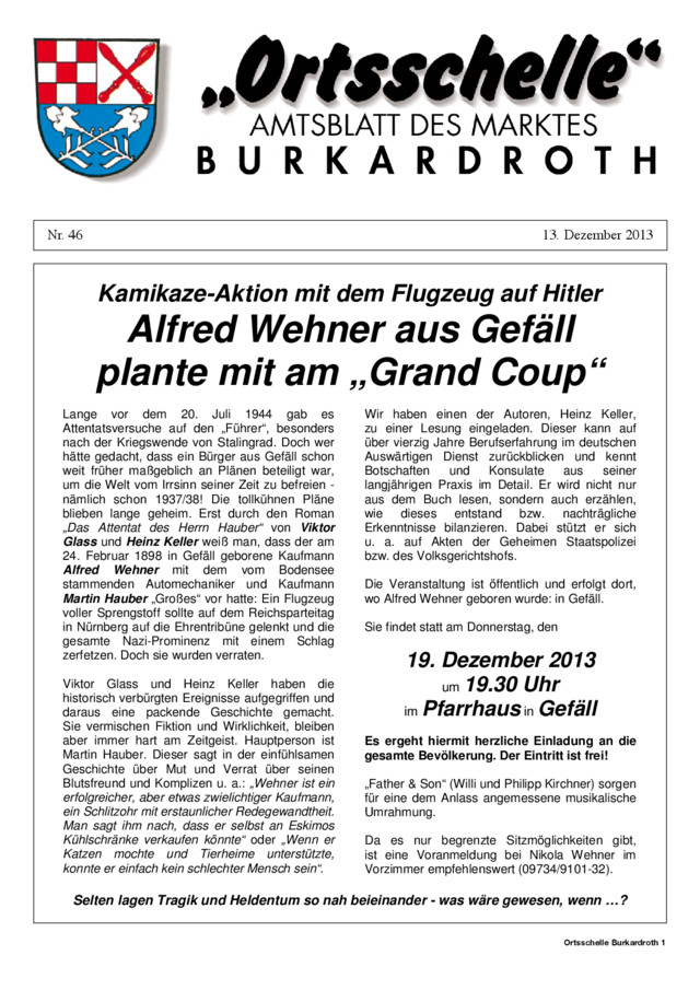 Titel Ortsschelle Burkardroth - Gemeindeblatt Burkardroth