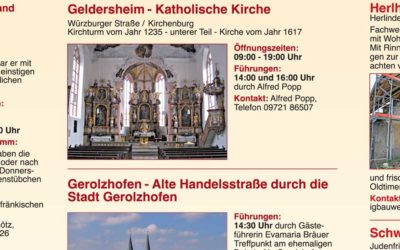 Tag des offenen Denkmals: Landkreis Schweinfurt hat alle Denkmale in einem Flyer aufgelistet