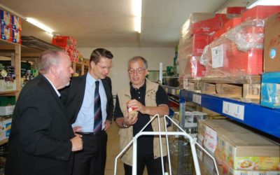 Oberbürgermeister Sebastian Remelé besuchte die Schweinfurter Tafel