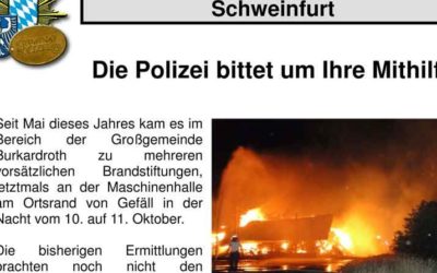 Nach dem Brand einer Feldscheune – Polizei befragt Anwohner