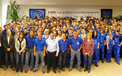 SKF Ausbildung 1000 Tage unfallfrei in Folge