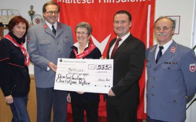 Christian Keller überreicht Nikolaus-Spende an die Malteser Hospizarbeit