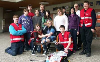 Johanniter bilden Schulsanitäter an der Heide-Schule in Schwebheim aus