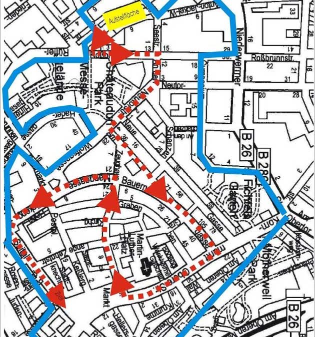 Schweinfurter Innenstadt am Faschingsdienstag gesperrt