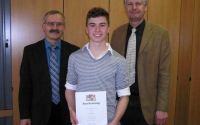 Mit Traumnote 1,0 Staatspreis der Regierung von Unterfranken erhalten