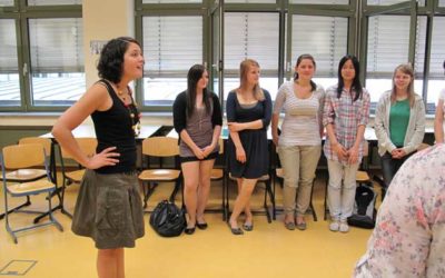 Lydie Dedieu wirbt am Celtis Gymnasium für ihre Muttersprache