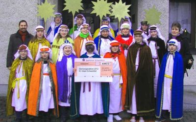 Sternsingeraktion 2012 – Kinder der Pfarrei St. Kilian Schweinfurt sammeln 4.000 Euro für Kinder in Nicaragua