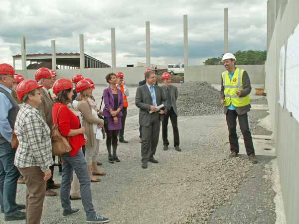 Deklarationshalle: Umweltausschuss macht sich ein Bild vom Bau