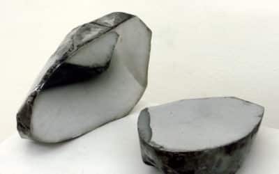 Sandra Eades und Reinhard Klessinger in der Sparkassengalerie Schweinfurt