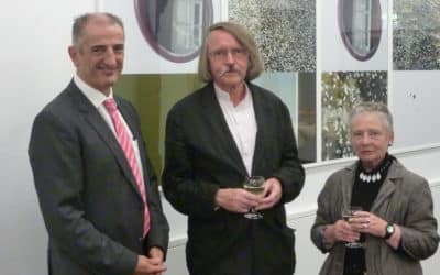 Sandra Eades und Reinhard Klessinger in der Sparkassengalerie Schweinfurt