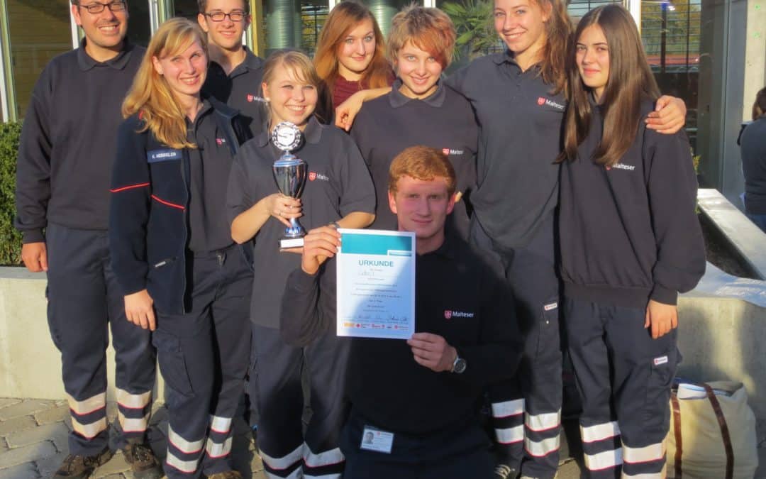 Schulsanitätsdienstwettbewerb: Schulsanis vom Celtis Gymnasium werden Dritte