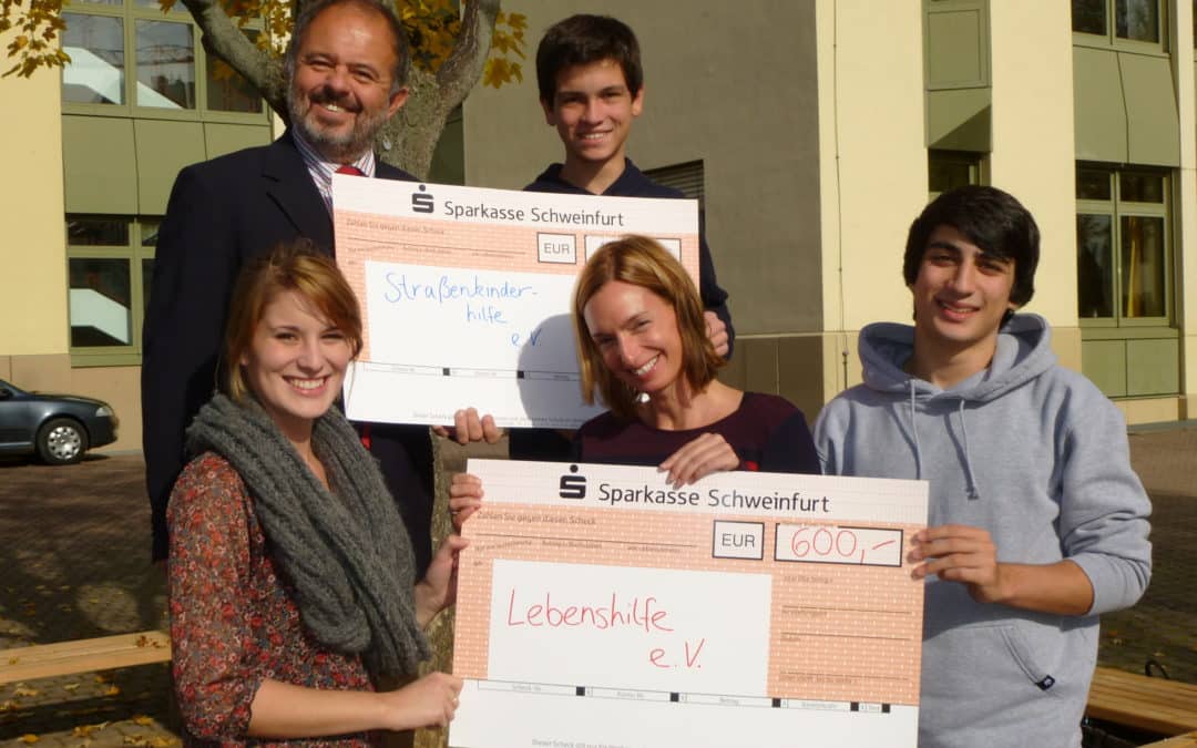 Celtis-Gymnasium spendet an die Straßenkinderhilfe und an die Lebenshilfe