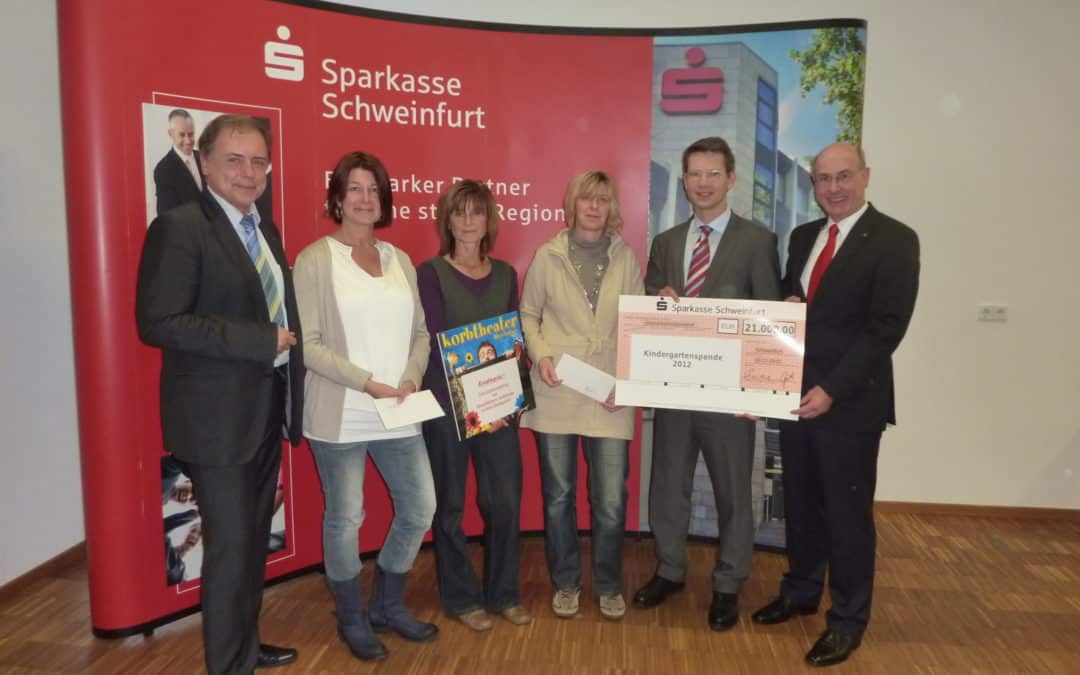 Sparkasse Schweinfurt unterstützt 42 Kindergärten aus Stadt und Landkreis Schweinfurt