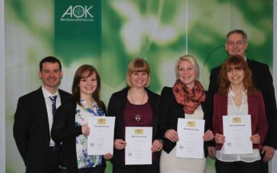 Vier unterfränkische Berufschulbeste sind AOK-Azubis aus SW