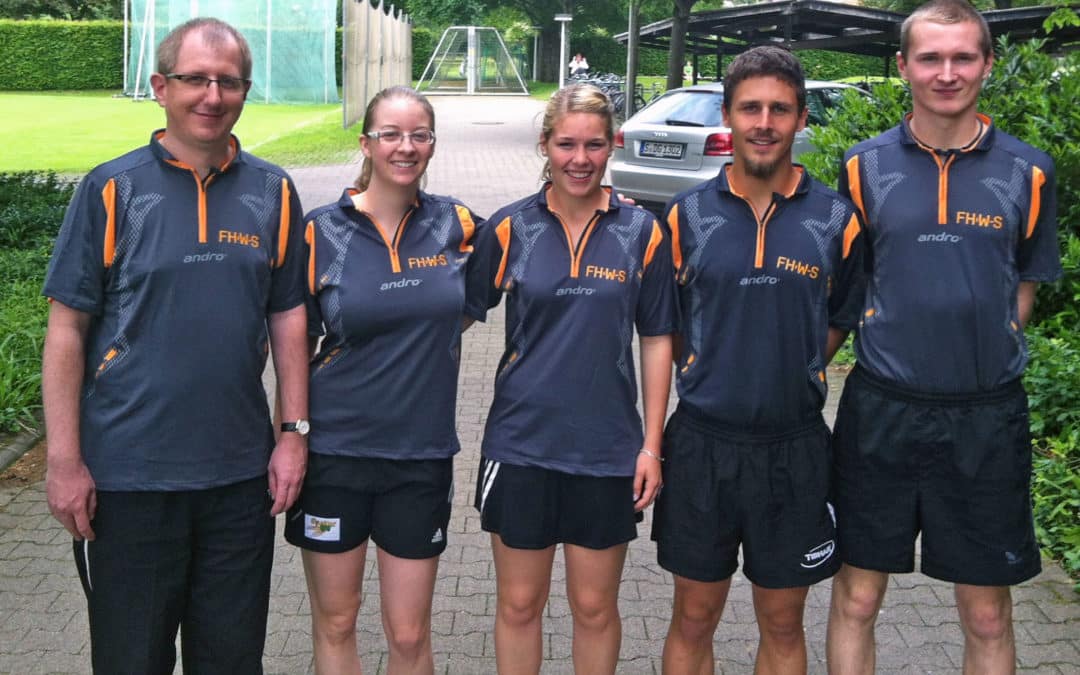 Team der FHWS und der Uni bei den Deutschen Hochschulmeisterschaften 2013 im Tischtennis