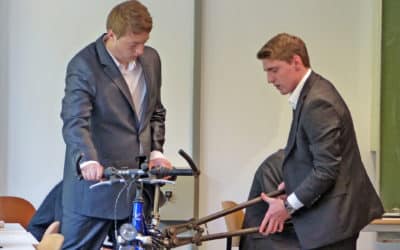 Studenten der Hochschule in Schweinfurt entwickelten Diebstahlschutz-Vorrichtung für Fahrräder