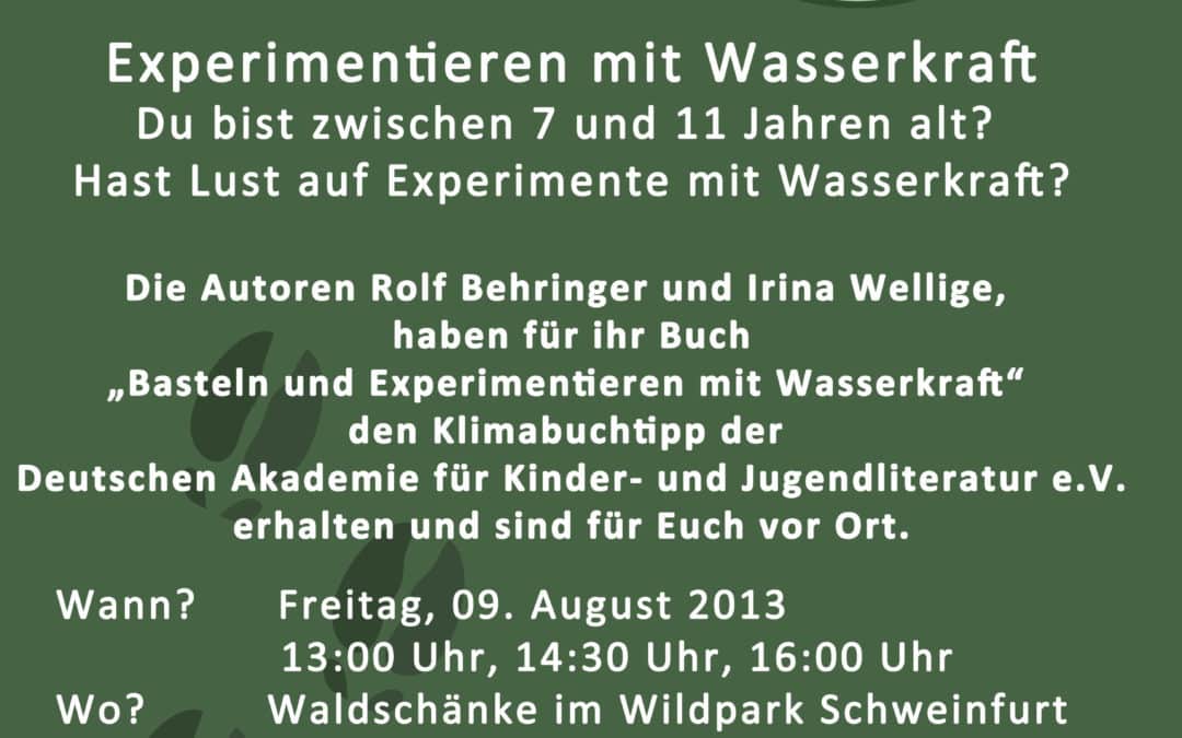 Basteln und Experimentieren mit Wasserkraft im Wildpark