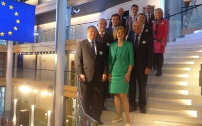 Unterfränkische Landräte zum politischen Austausch im Europäischen Parlament in Straßburg