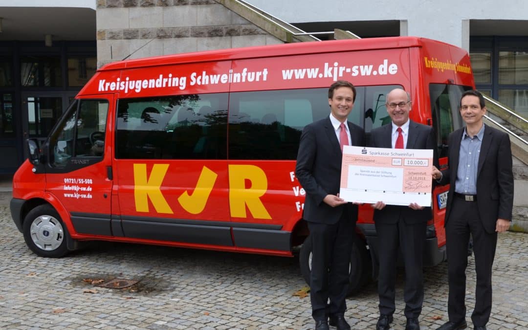 Stiftung der Kreissparkasse Schweinfurt unterstützt bei der Anschaffung eines neuen Transportfahrzeuges für den Kreisjugendring