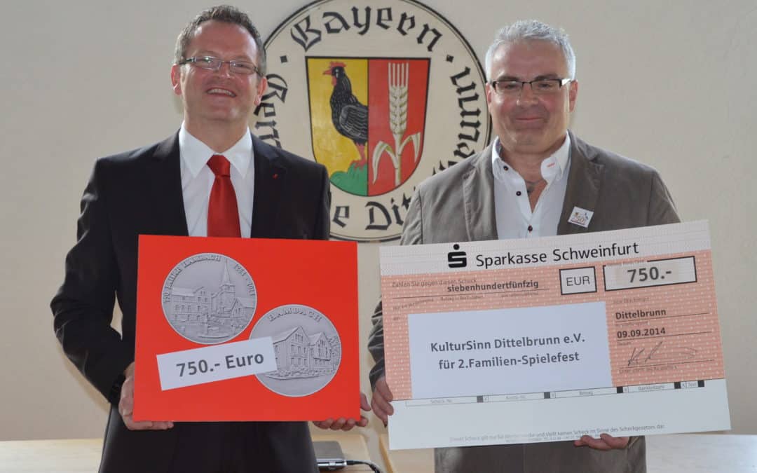 Sparkasse Schweinfurt spendet zwei mal 750 Euro
