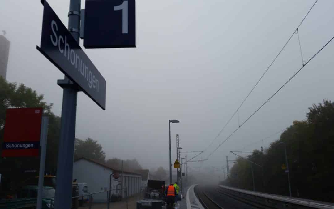 Fertigstellung des Schonunger Bahnhofs Mitte Oktober