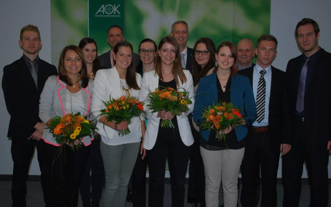 AOK-Auszubildende glänzten erneut durch überdurchschnittlich gute Ergebnisse