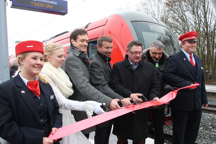 Bahnhaltepunkt in Schonungen eröffnet