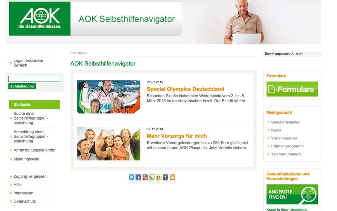 AOK unterstützt Selbsthilfegruppen in der Region Main-Rhön finanziell und organisatorisch