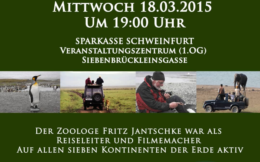 Freunde des Wildparks präsentieren Fritz Jantschke: ABENTEUER INKLUSIVE – als Tierfilmer in aller Welt