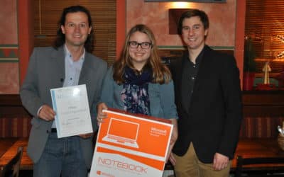 Isabell Wagenhäuser vom Celtis Gymnasium Schweinfurt ist Kreissiegerin beim Wissensquiz „Wirtschaftswissen im Wettbewerb“ der Wirtschaftsjunioren