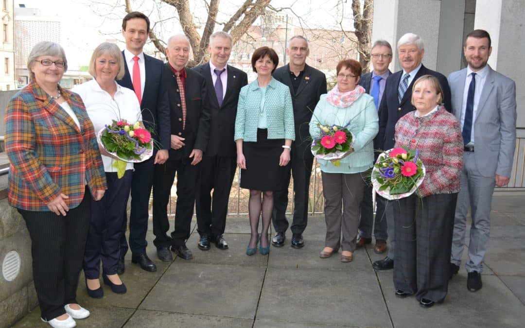 Ehrenzeichen des Bayerischen Ministerpräsidenten für Sigrid Borst, Rudi Fischer, Barbara Holzmann, Monika Niestroj und Heinz Pöhlmann
