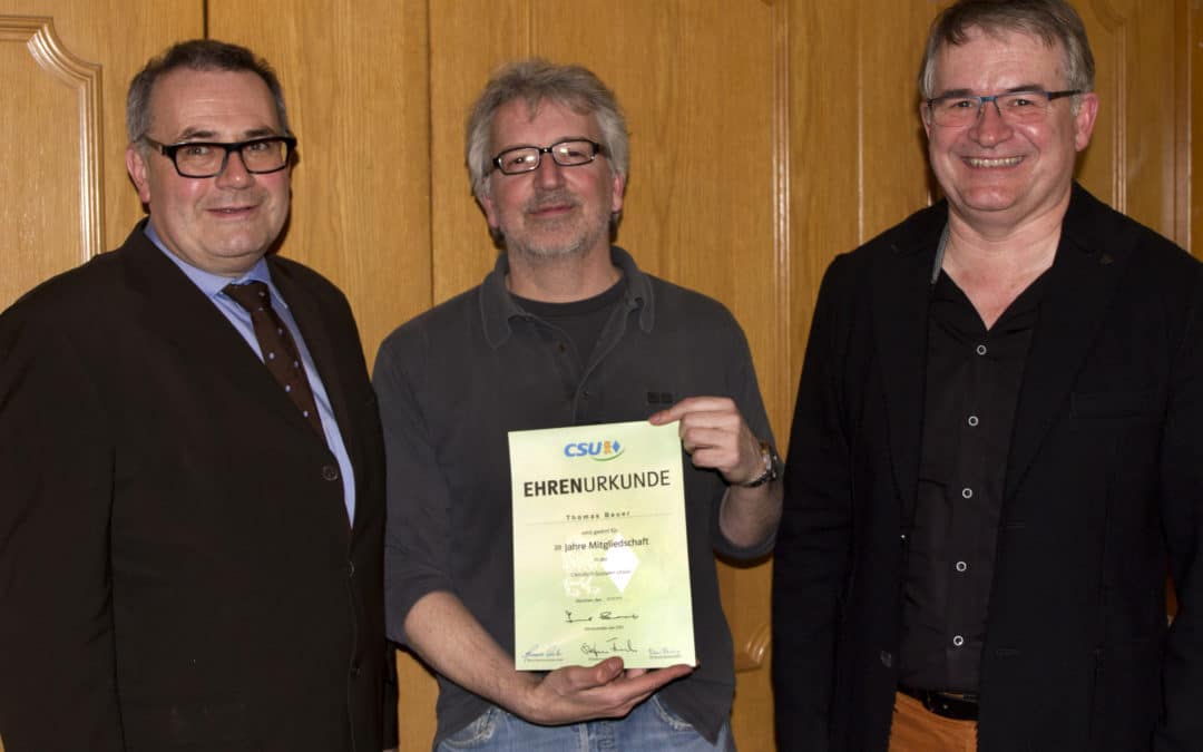 Neuwahlen und Ehrung beim CSU Ortsverband Schweinfurt Nord
