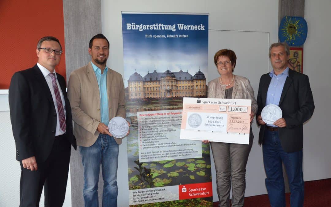 Sparkasse Schweinfurt spendet 1.000 Euro an die Bürgerstiftung Werneck