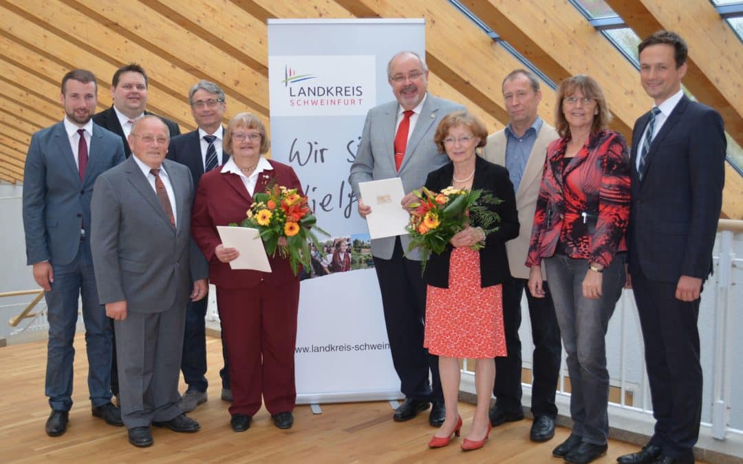 Ehrenzeichen des Bayerischen Ministerpräsidenten für Maria Hetterich und Manfred Höhne