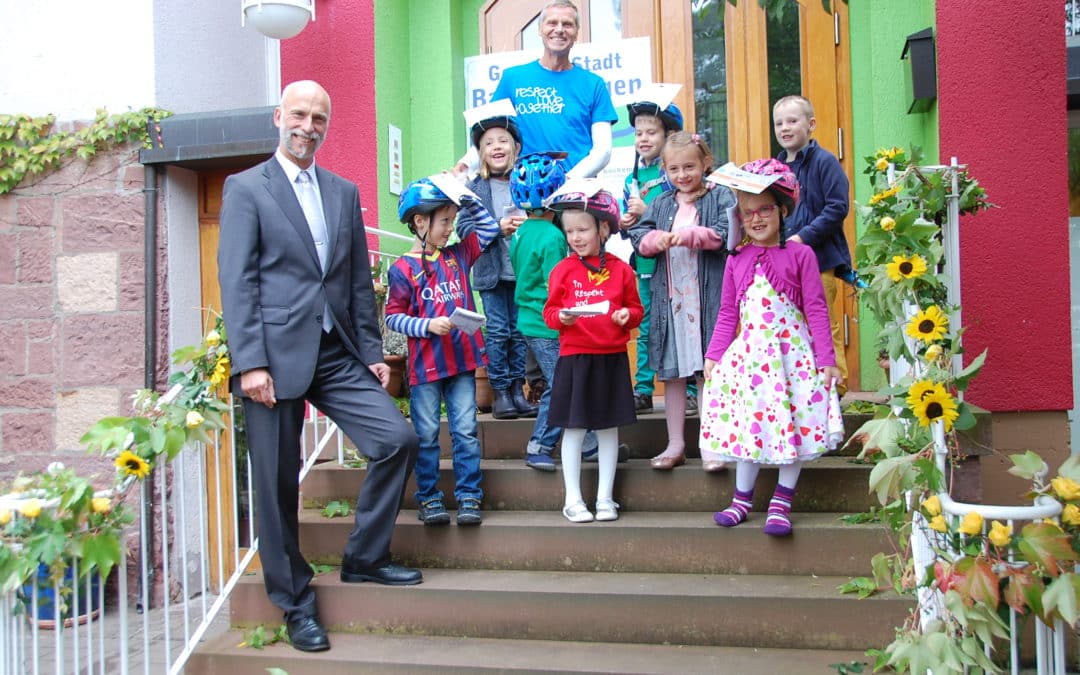 Bad Kissingens ABC-Schützen erhalten Geschenke am ersten Schultag