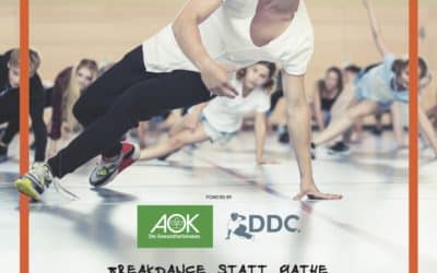 AOK und DDC gemeinsam auf Breakdance-Workshop-Tour 2015 in den Schulen der Region Main-Rhön