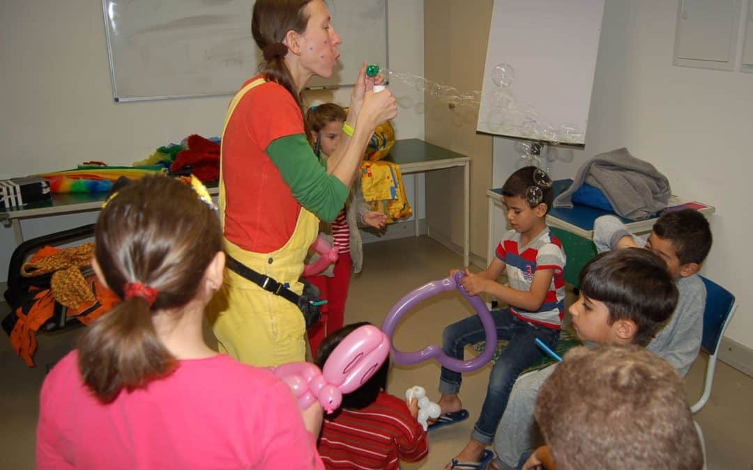 Kindernachmittag in der Gemeinschaftsunterkunft Geldersheim