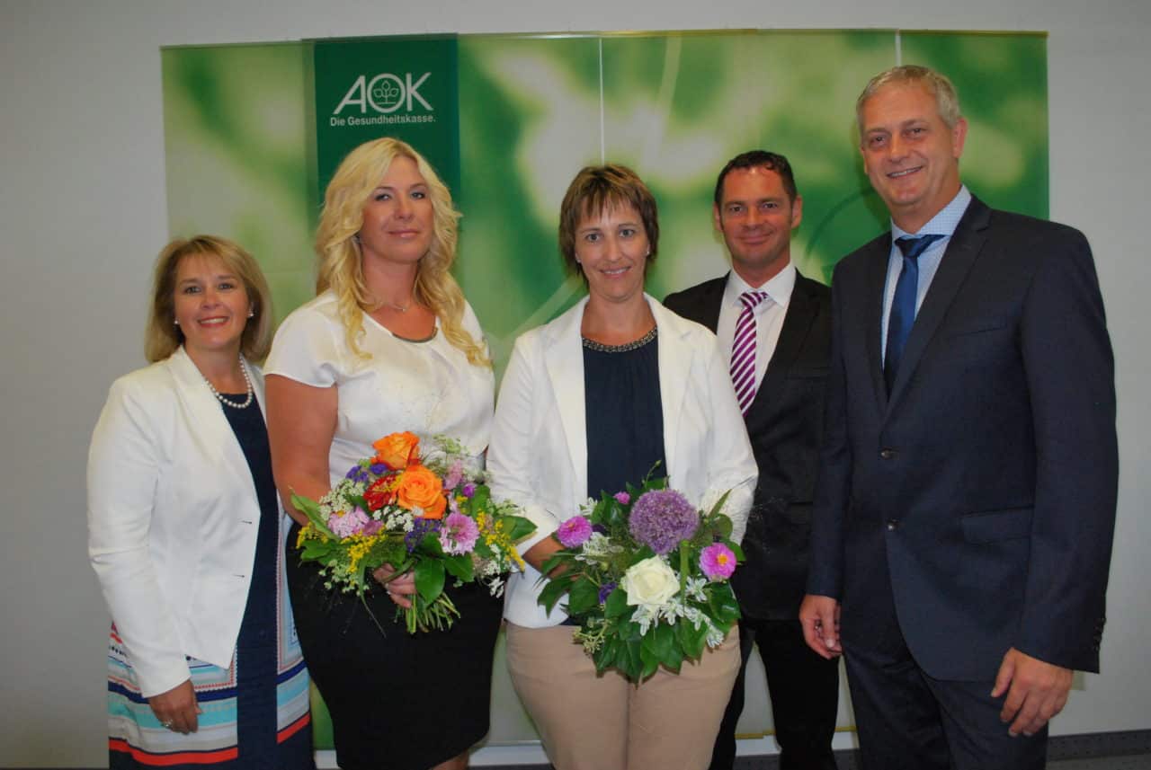 Dreifaches 25-jähriges Betriebsjubiläum bei der AOK