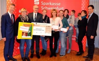 Sparkasse Schweinfurt unterstützt 30 Kindergärten aus Stadt und Landkreis Schweinfurt