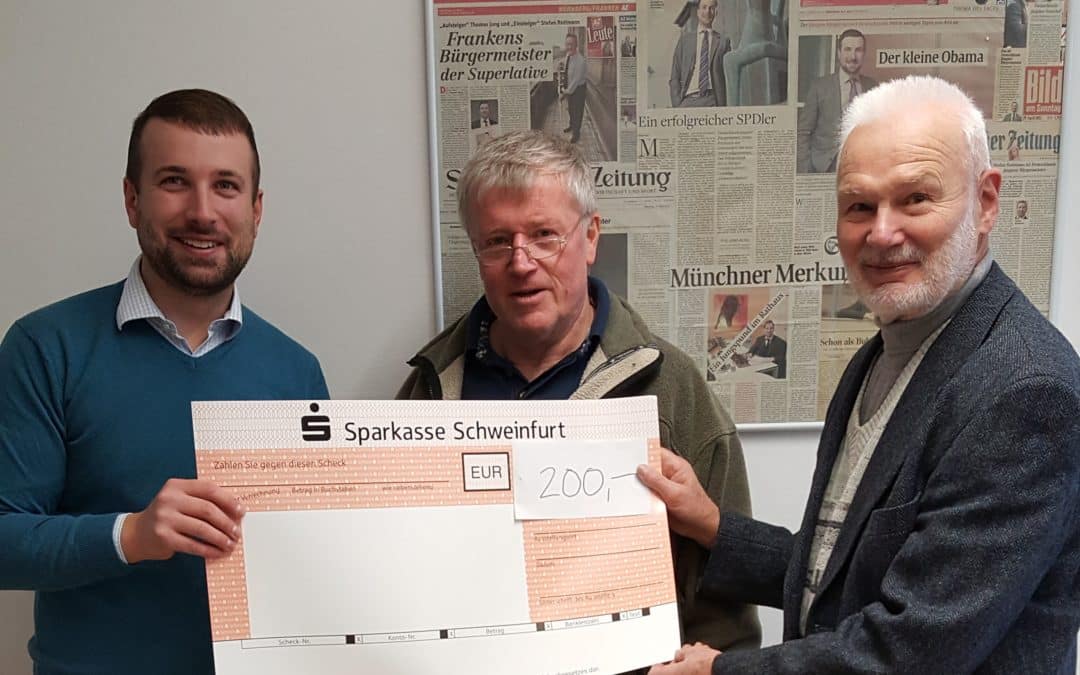 Spende für die Bürgerstiftung der Gemeinde Schonungen