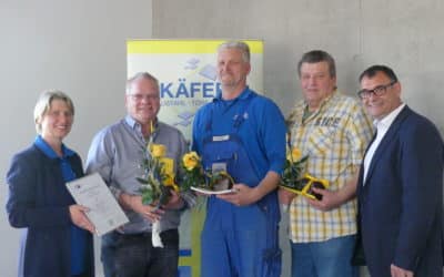 3 Betriebsjubilare bei KÄFER