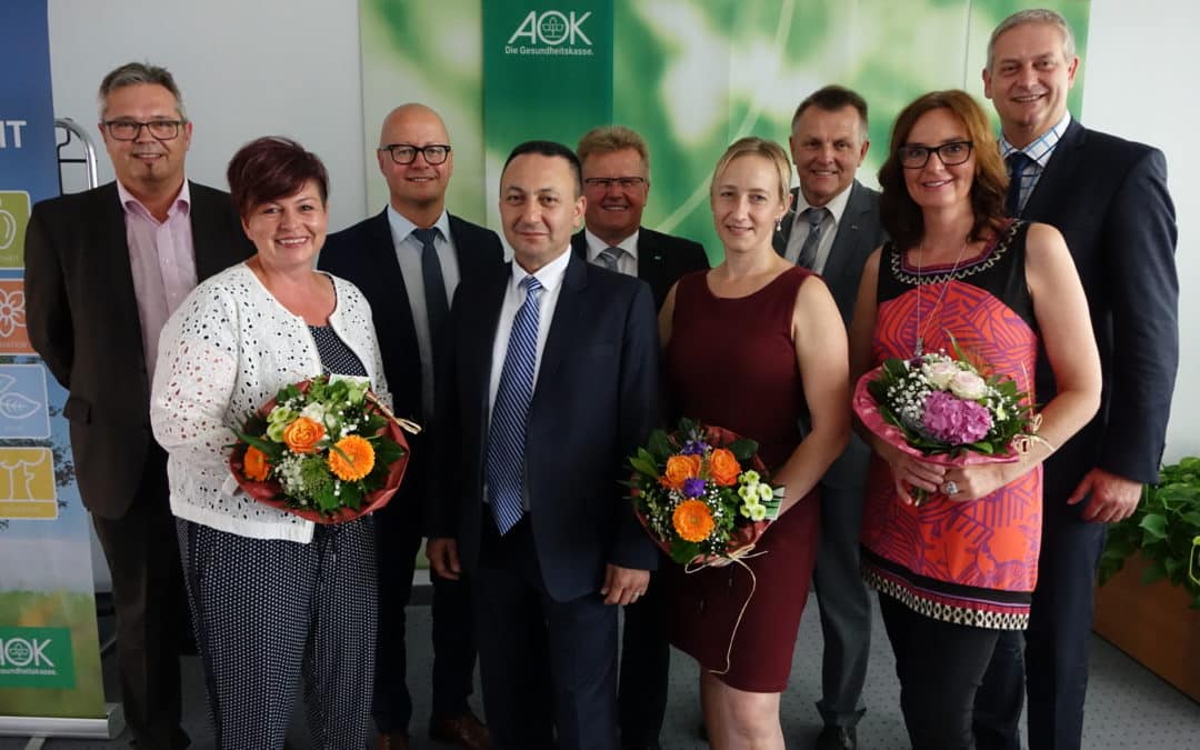 Fünf mal 25-Jähriges und zweimal 40-Jähriges Betriebsjubiläum bei der AOK