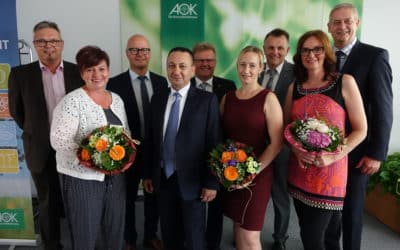 Fünf mal 25-Jähriges und zweimal 40-Jähriges Betriebsjubiläum bei der AOK