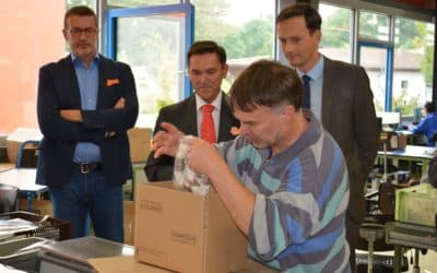 Landrat besuchte die Werkstatt für behinderte Menschen in Sennfeld
