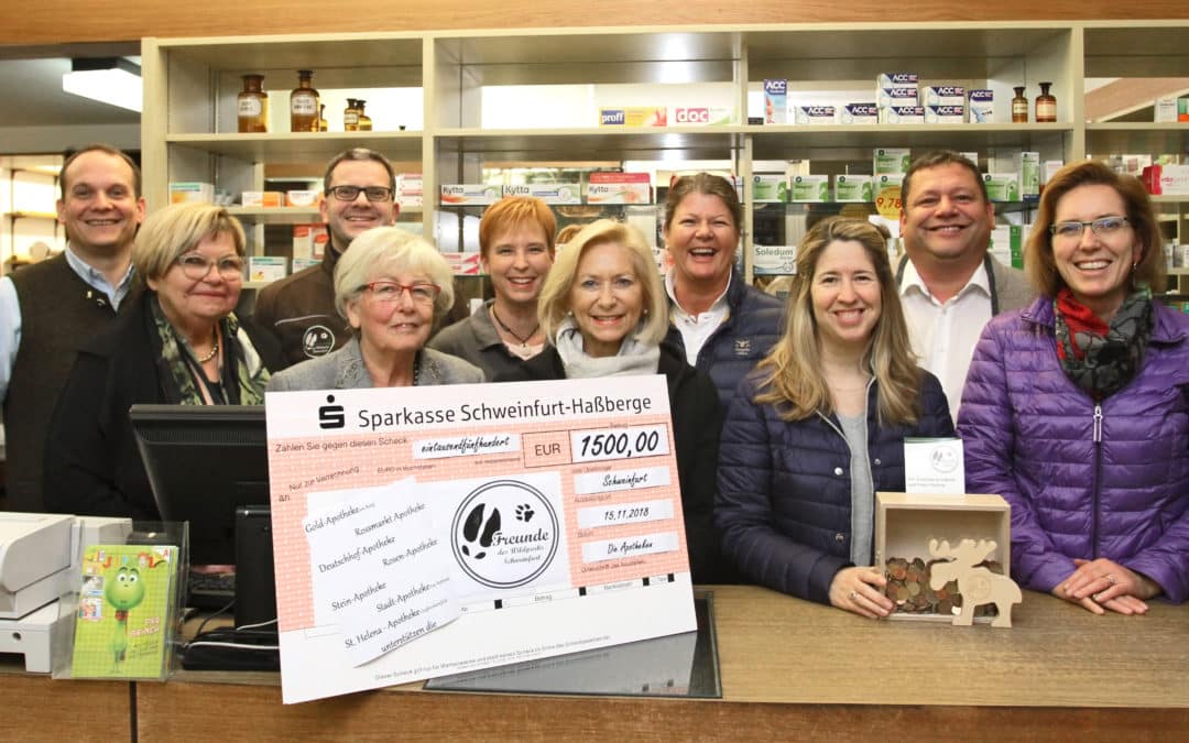 Schweinfurter Apotheken spenden 1.500,- Euro an die Wildparkfreunde