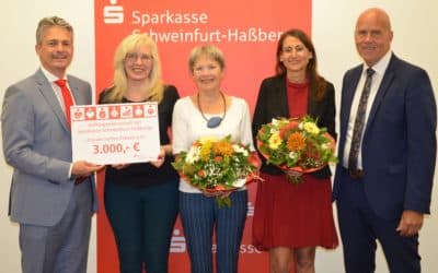 Sparkasse Schweinfurt-Haßberge spendet 3.000 Euro aus den Erträgen der Stiftergemeinschaft