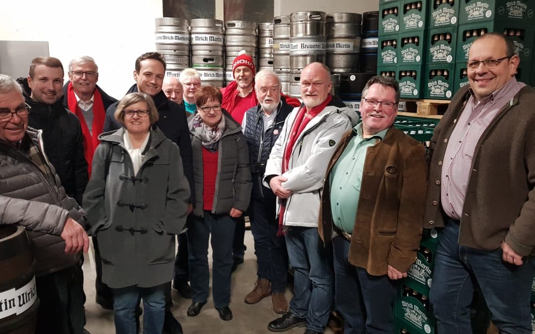 Landrat, Bürgermeister und Kreistagsfraktion besuchen Brauerei Martin