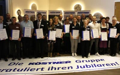 624 Jahre Betriebszugehörigkeit: Richard Köstner AG ehrt 29 Mitarbeiter