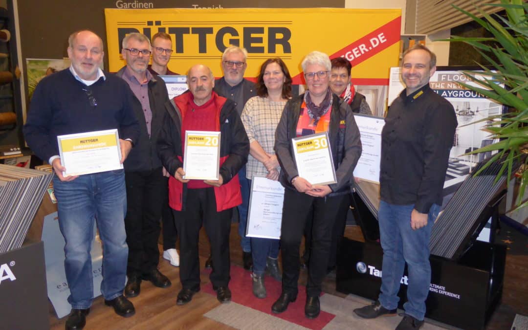 Feierstunde: Mitarbeiterjubiläen bei Rüttger in Iphofen