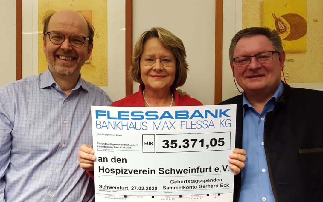 Hospizverein Schweinfurt bedankt sich bei Herrn Staatssekretär Gerhard Eck